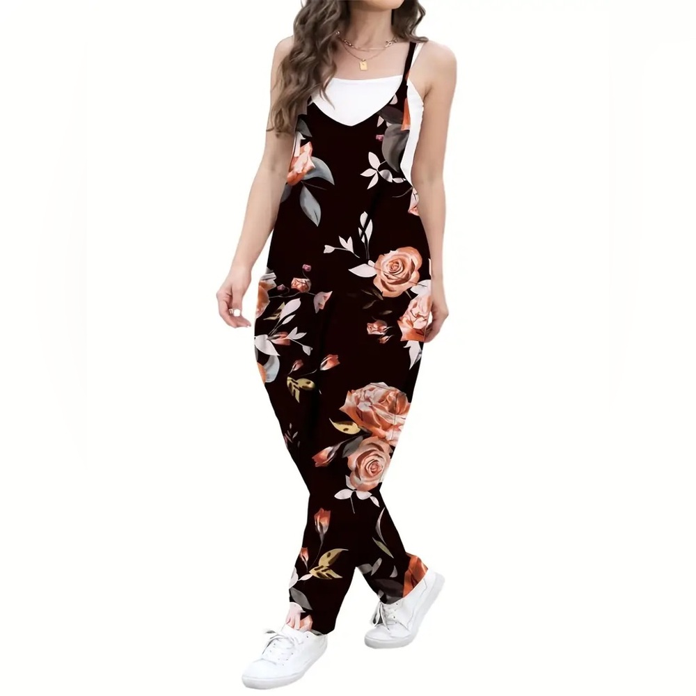 OUFEIYA Floral Jumpsuit